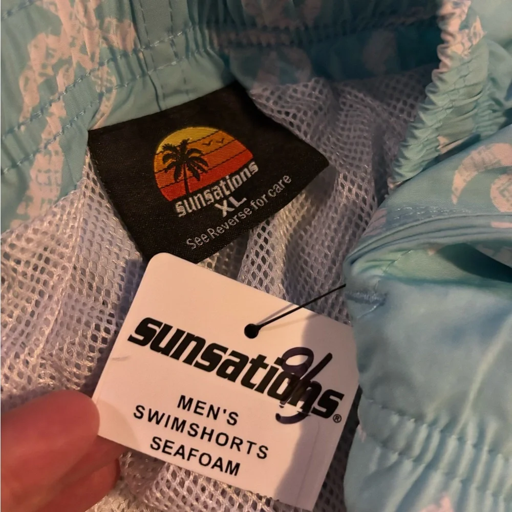 New, with tags, Sunsations, Palm Tree, Swim Trunks